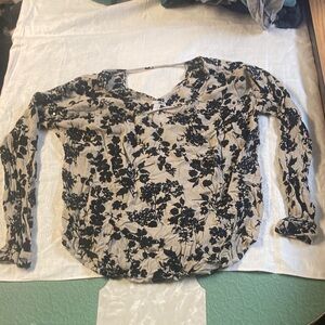 Floral Blouse Long Sleeve. Size XS.